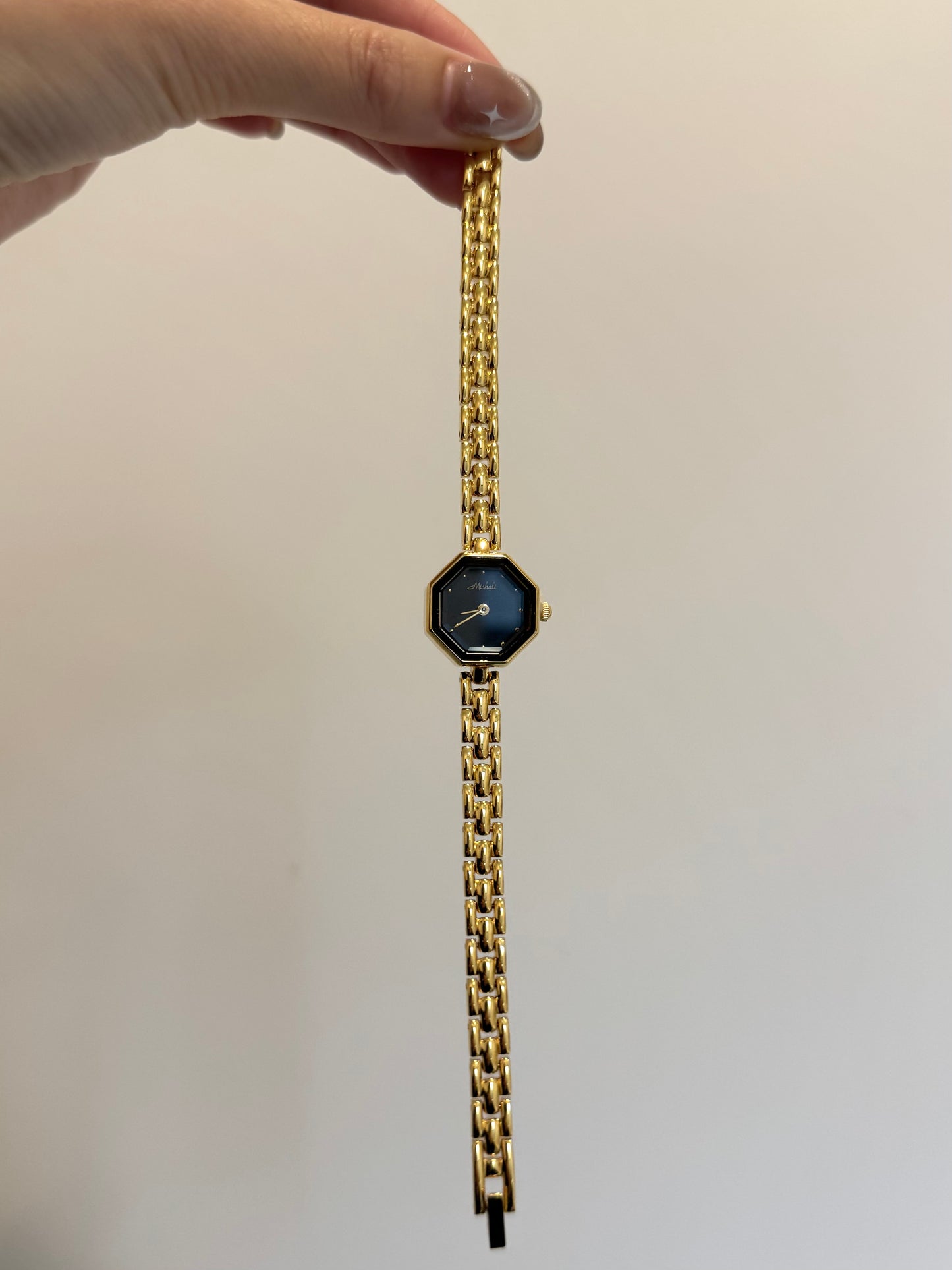 Gold Toned Hexagonal Watch
