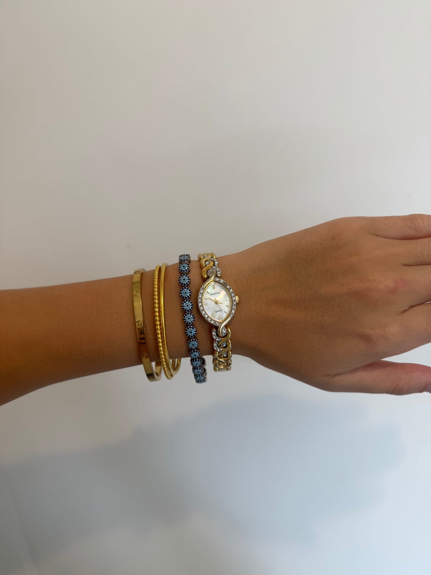 RARE Gold Toned Diamante Watch
