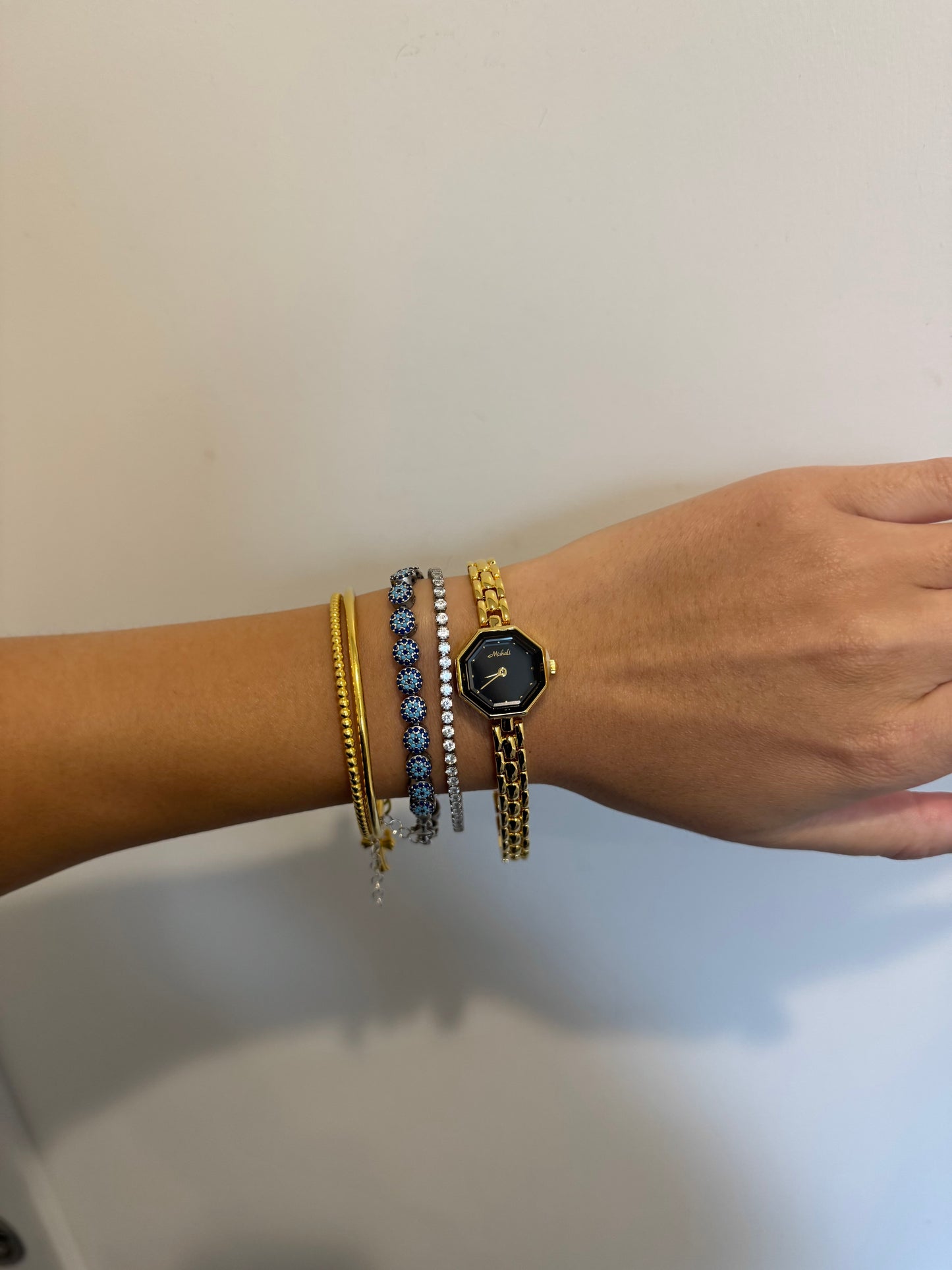 Gold Toned Hexagonal Watch