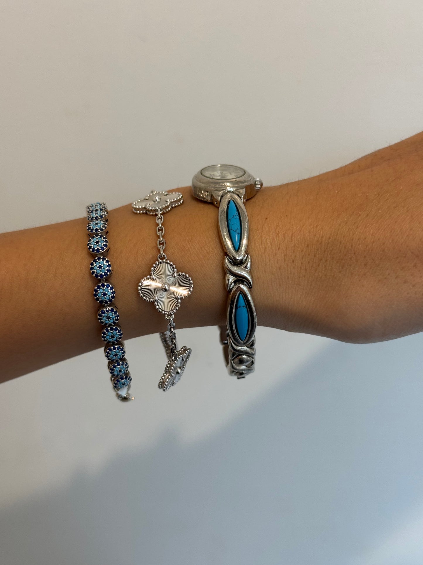 RARE Dainty Blue Cabochon Stone Watch