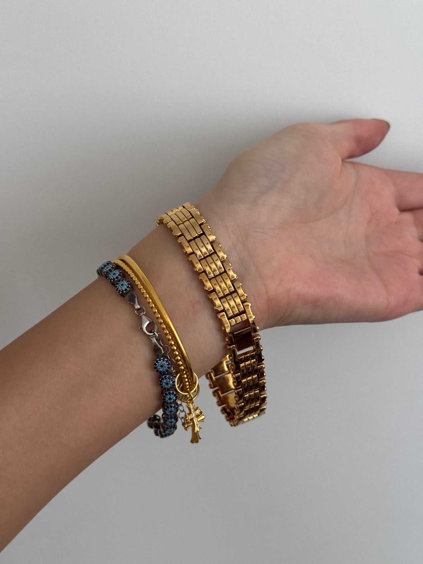 Intricate Gold Toned Serpenti Watch