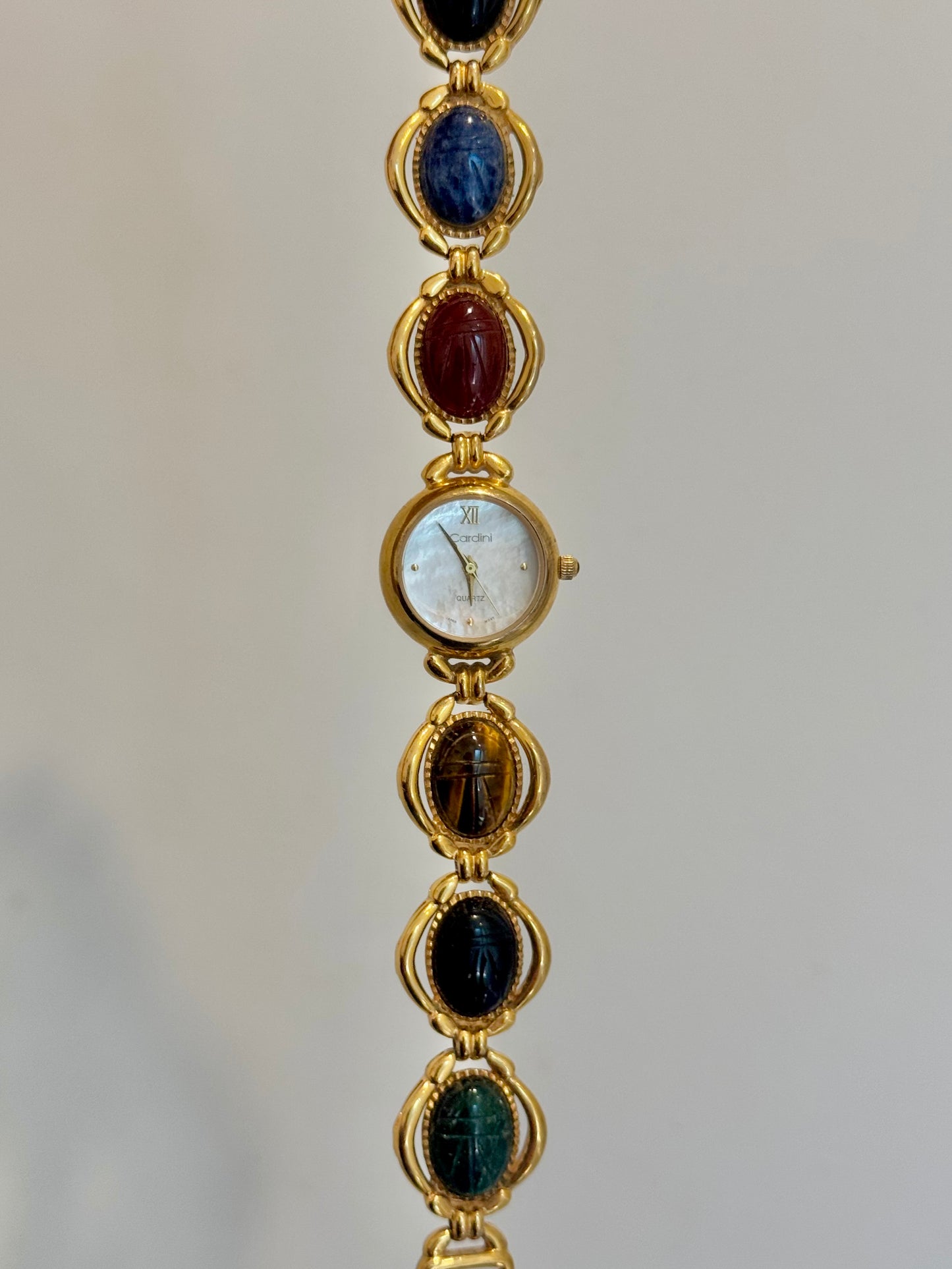 RARE Multi-Colored Scarab Gemstone Watch