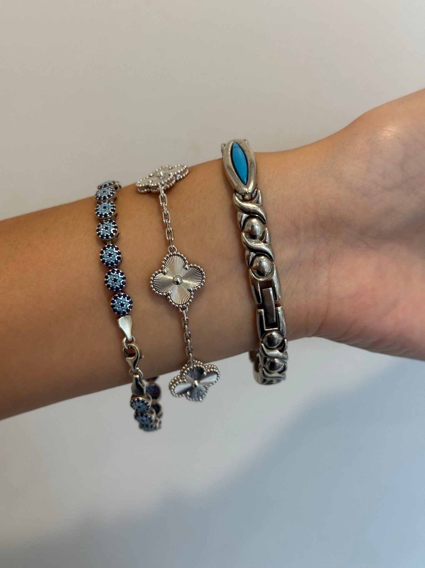 RARE Dainty Blue Cabochon Stone Watch