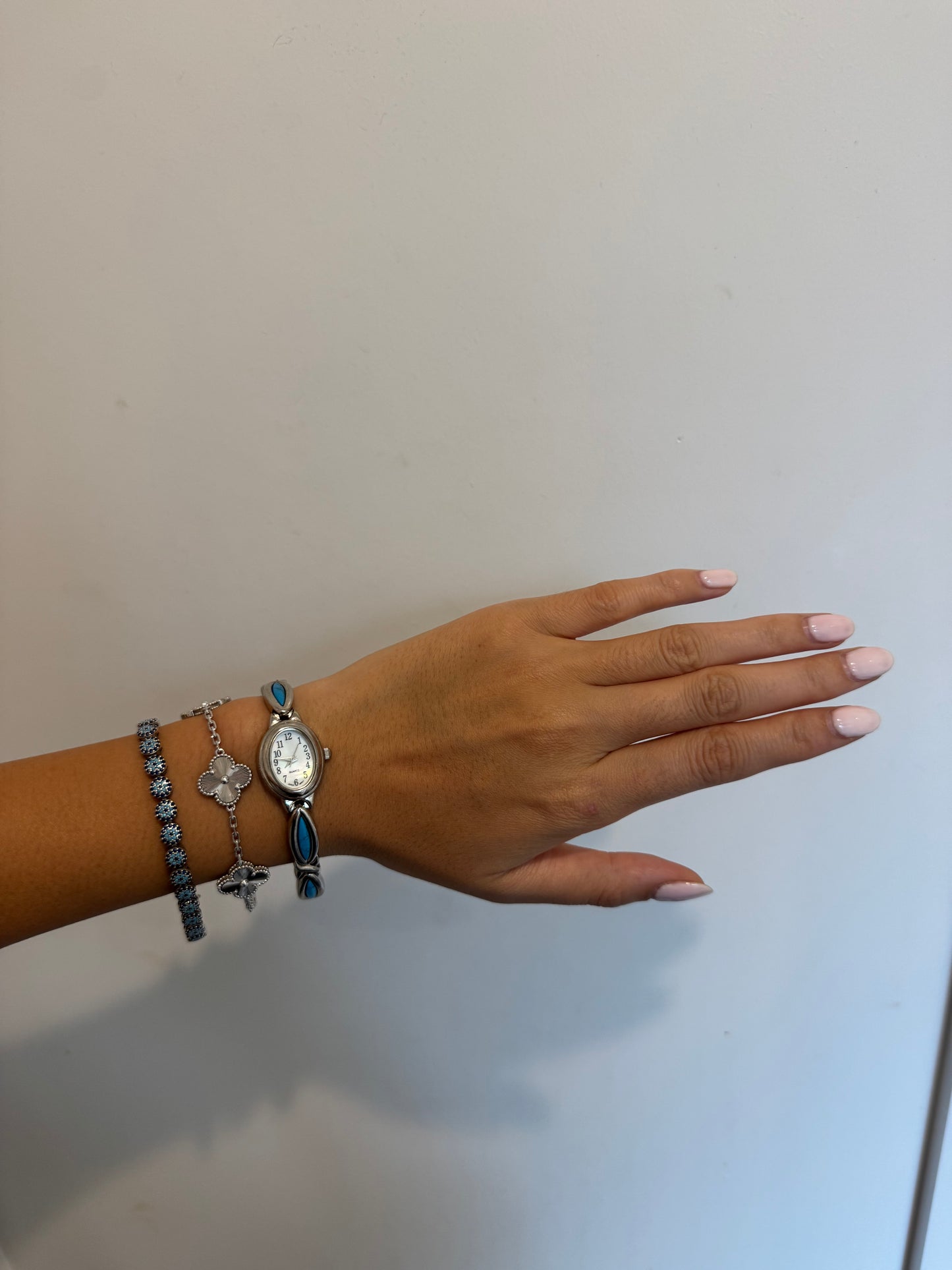 RARE Dainty Blue Cabochon Stone Watch