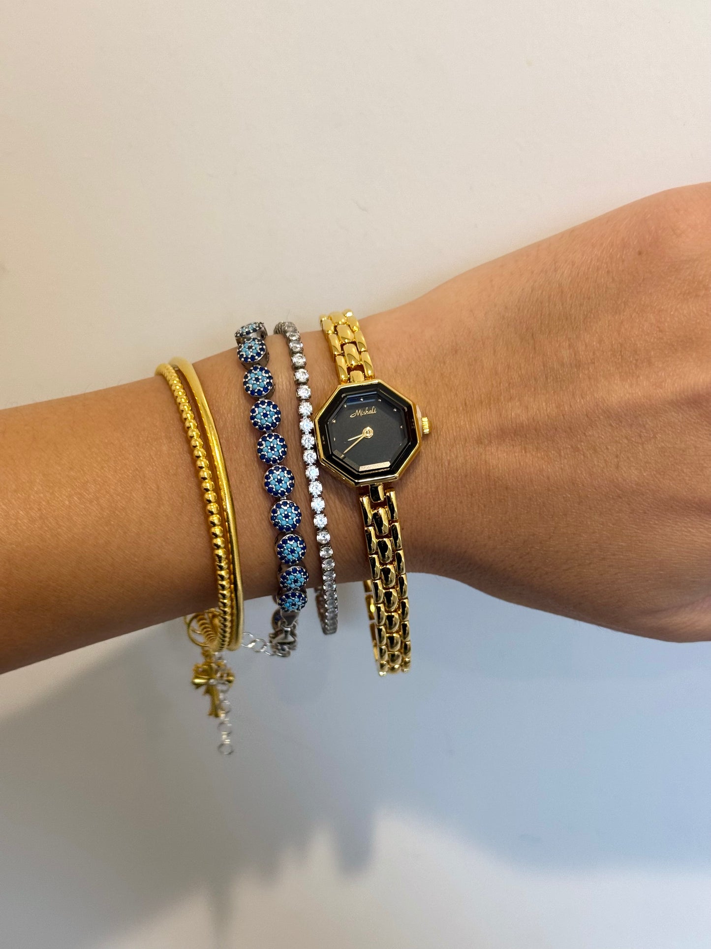 Gold Toned Hexagonal Watch