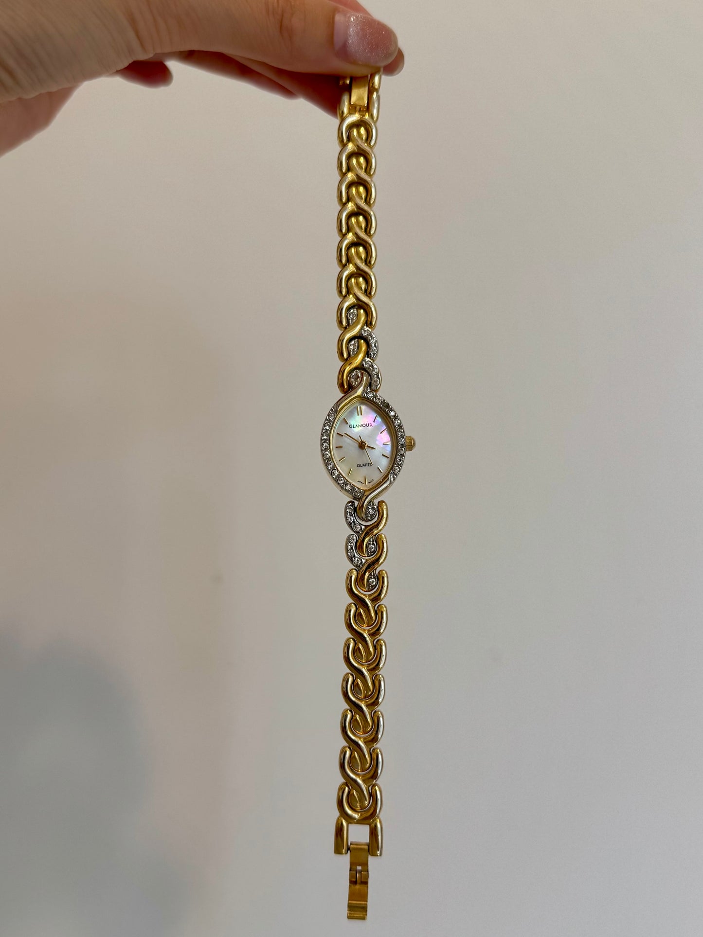 RARE Gold Toned Diamante Watch