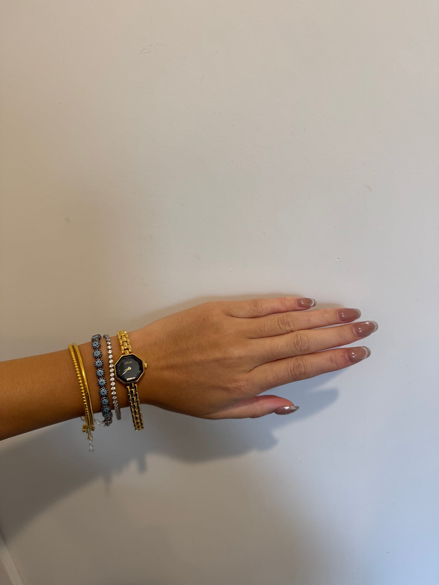 Gold Toned Hexagonal Watch