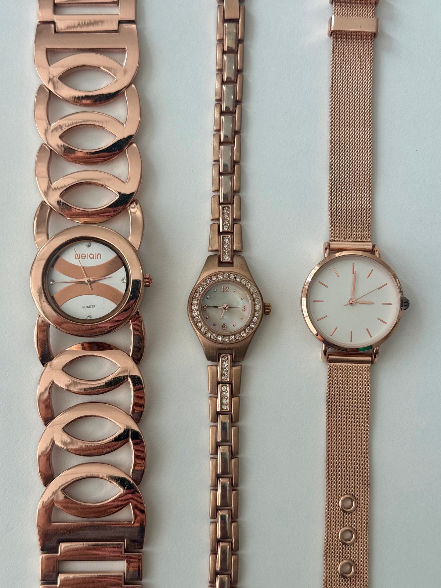 Bundle of 3 Rose Gold Watches