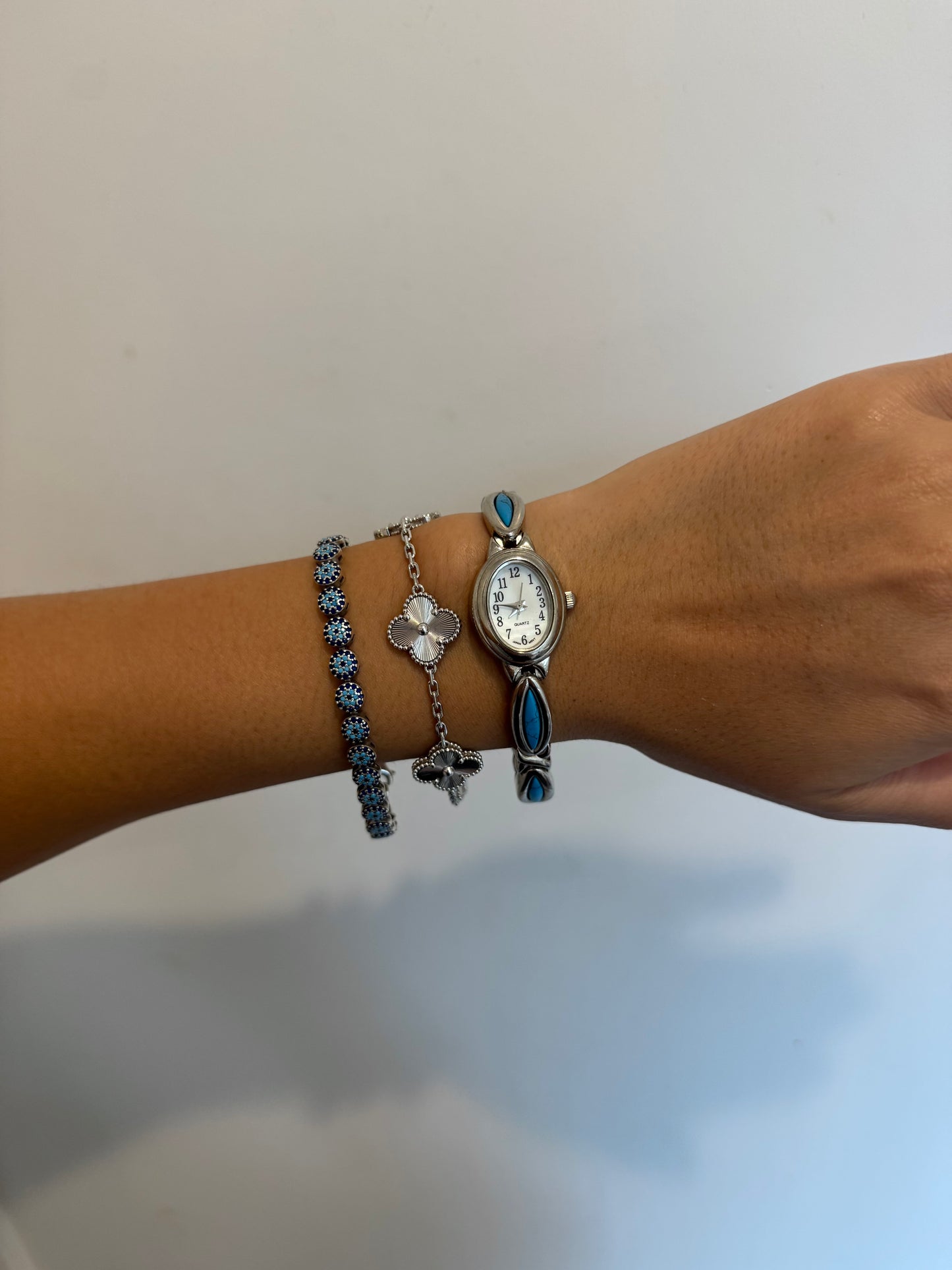 RARE Dainty Blue Cabochon Stone Watch