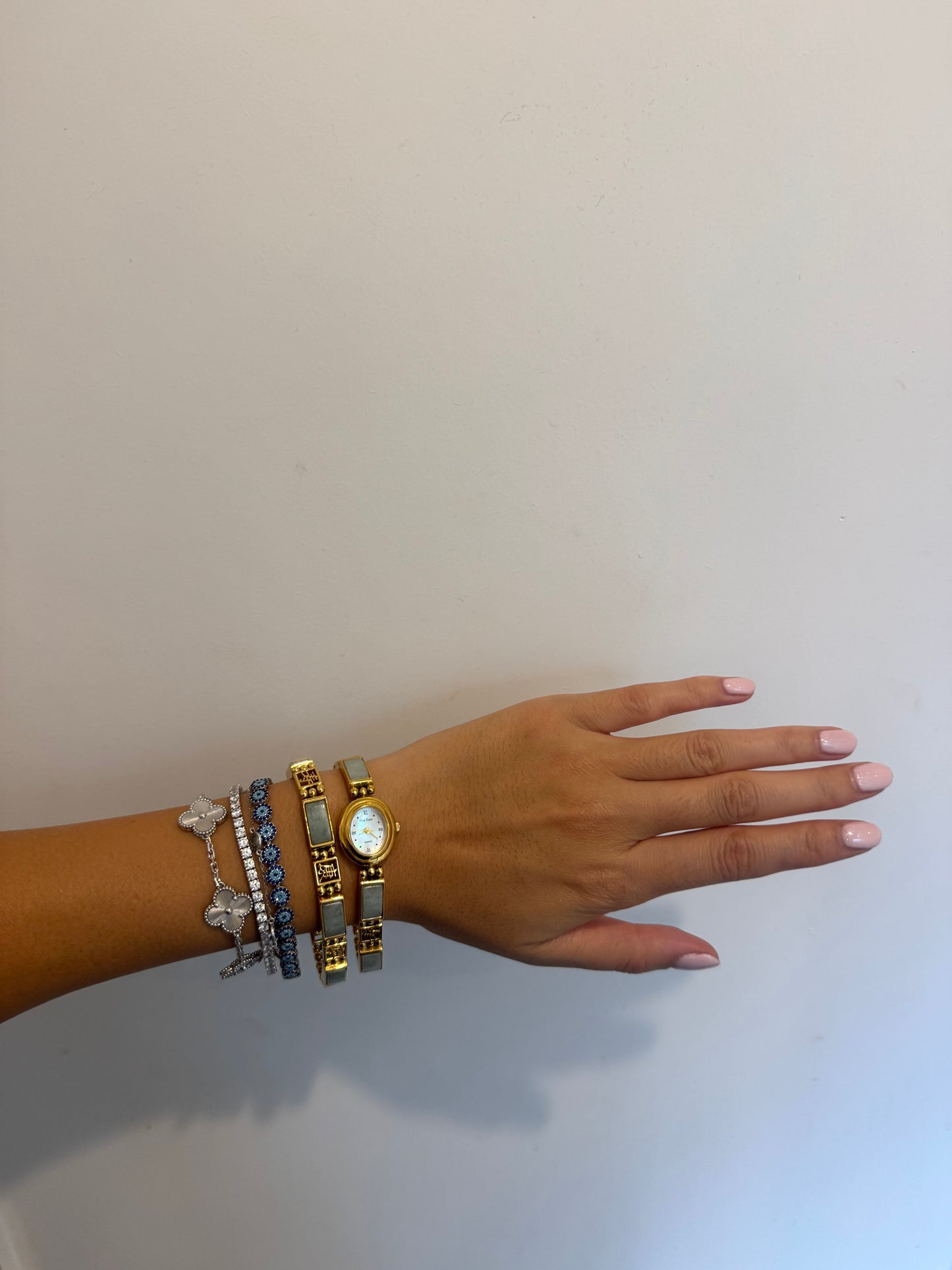 VERY RARE Jade Watch, Bracelet, and Earrings Set