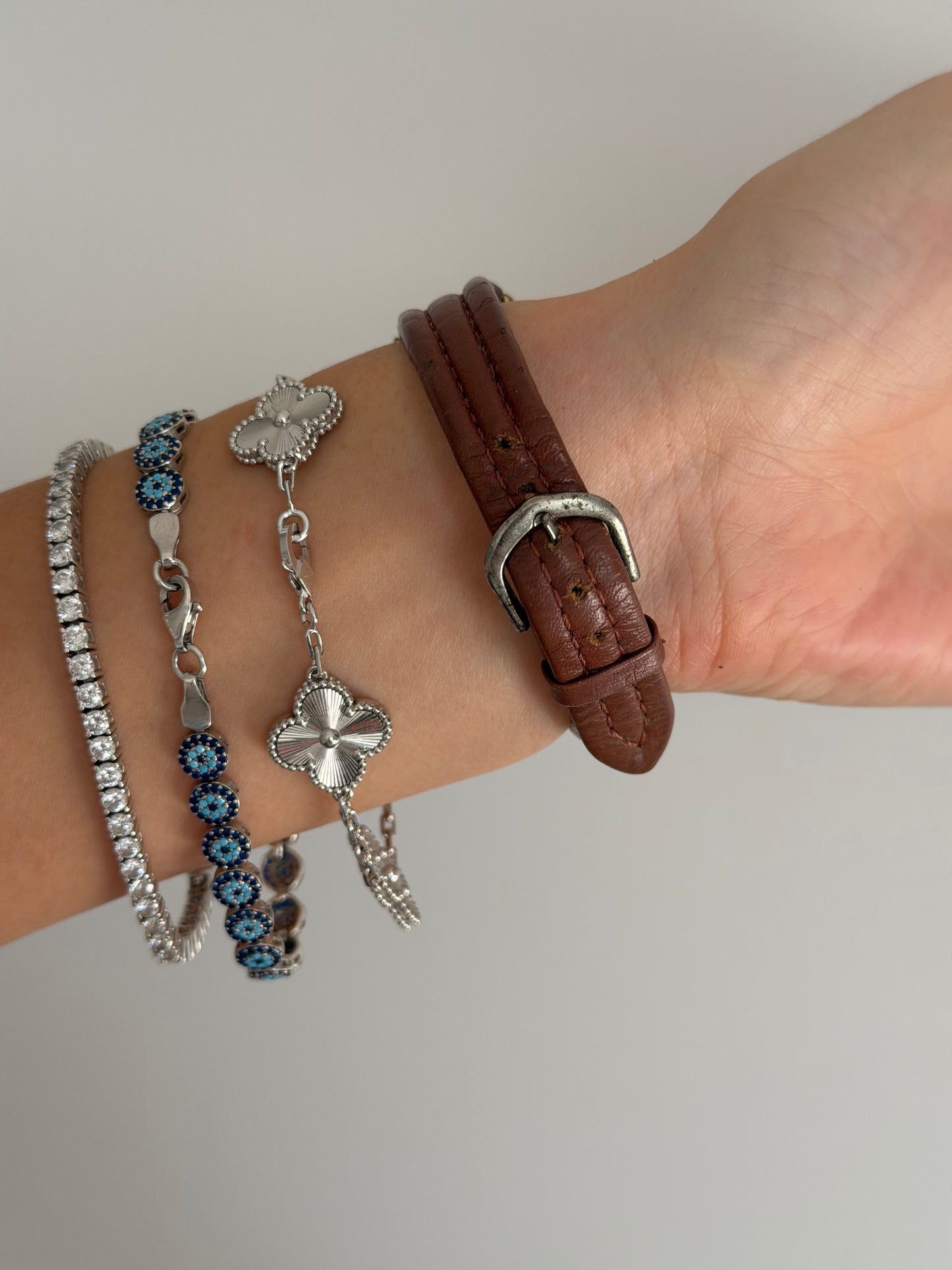 Light Brown Leather Strap Watch