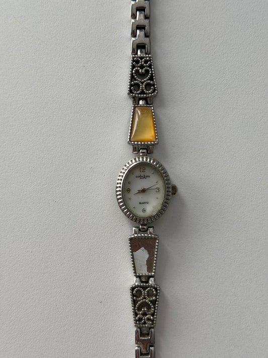 Yellow Gemstone Dainty Watch