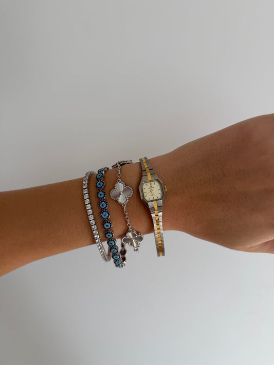 Dainty Square Dial Waltham Two Toned Watch