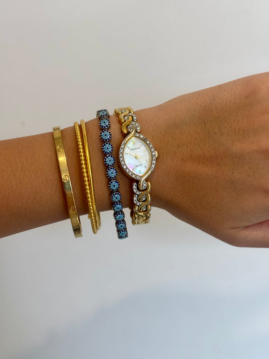 RARE Gold Toned Diamante Watch