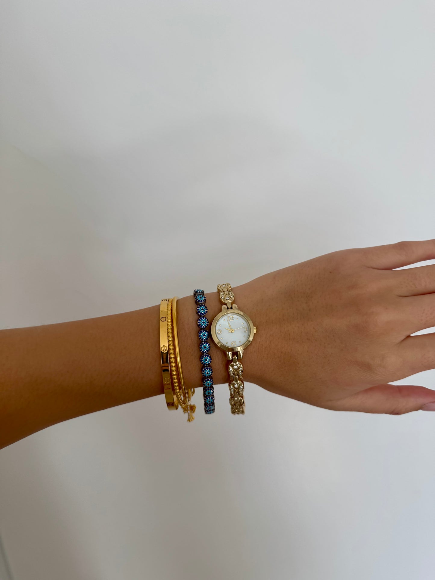 Dainty Diamante Gold Toned Watch