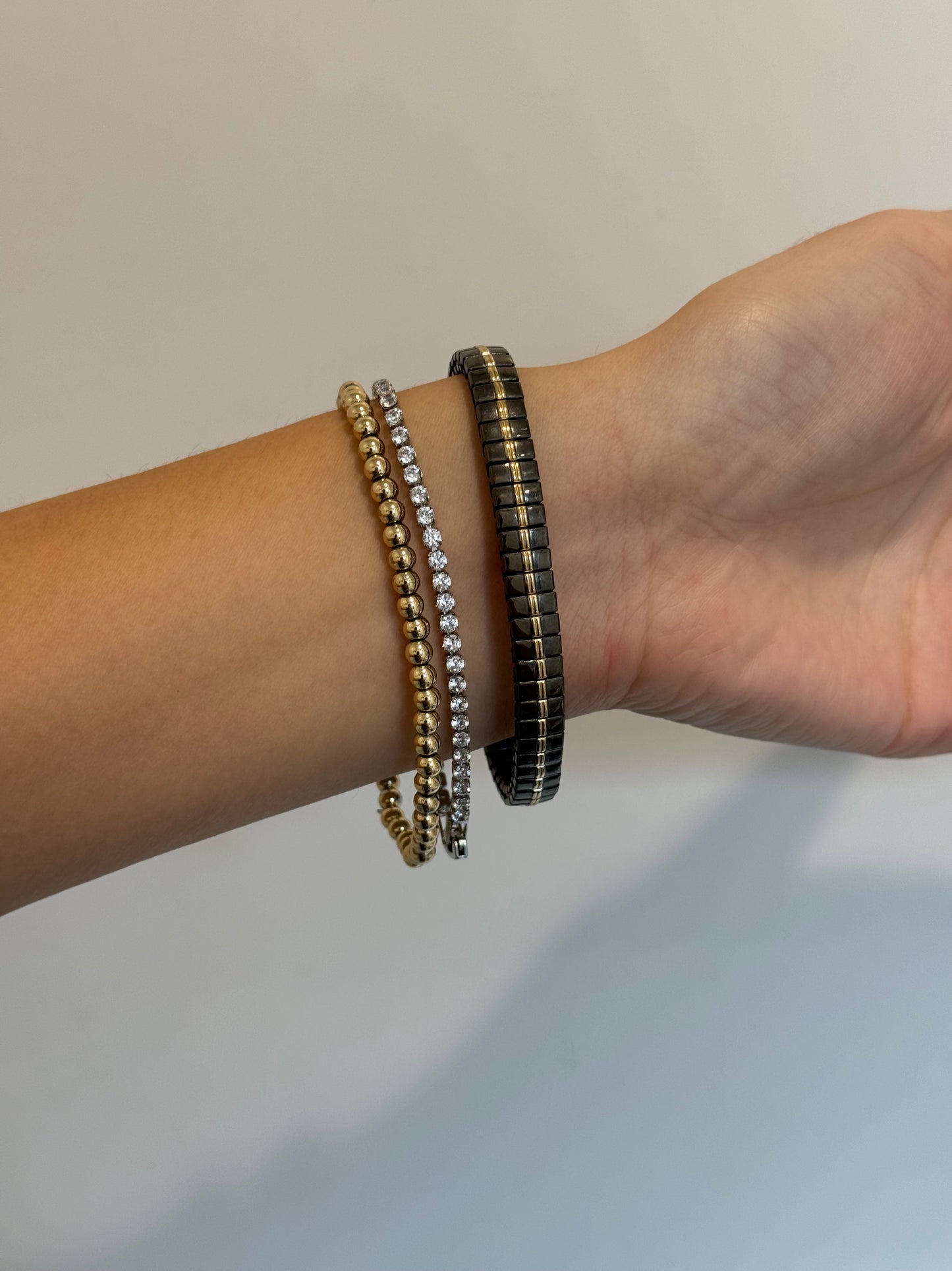 Dainty Black & Gold Expandable Watch