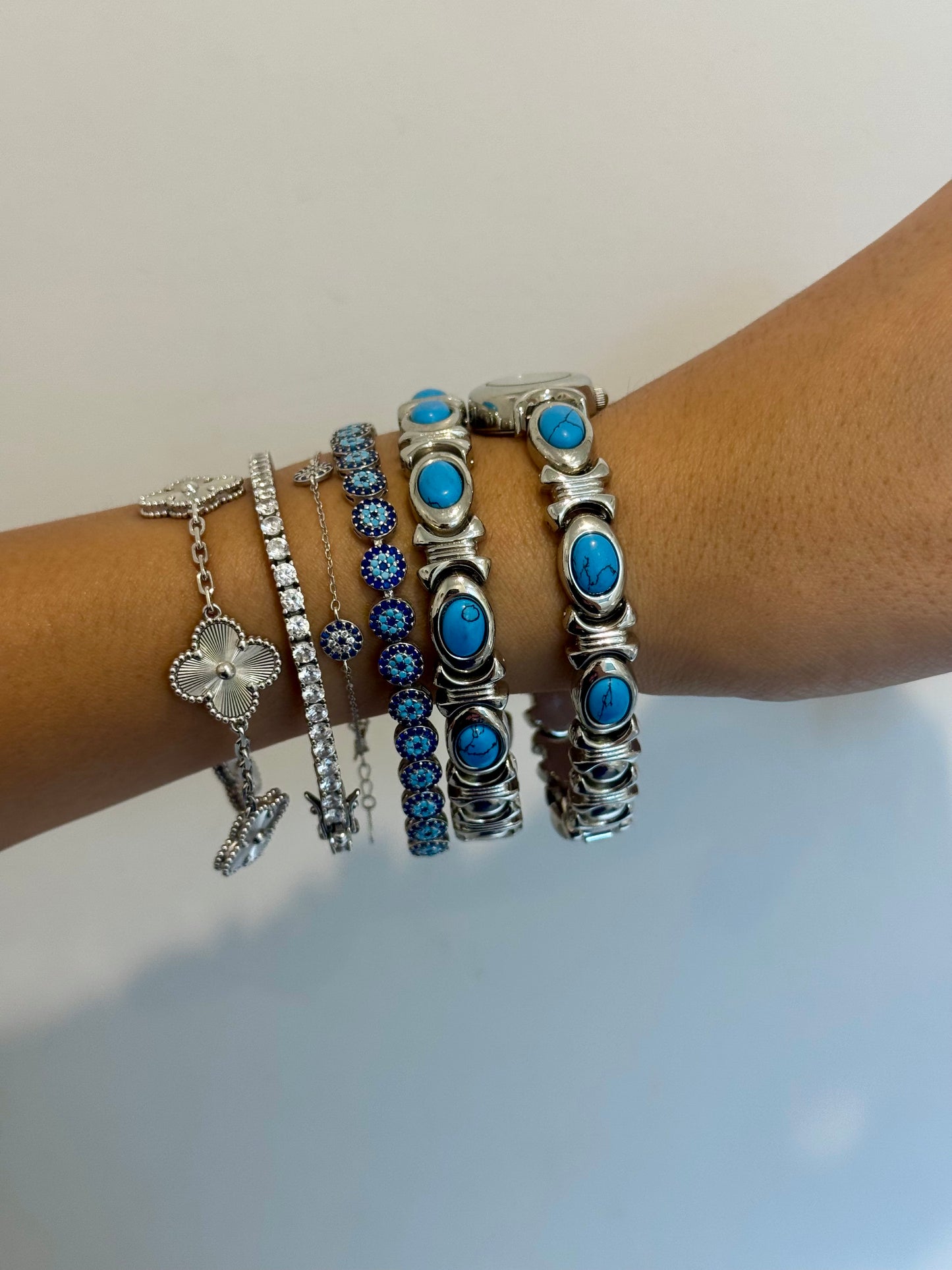 RARE Blue Stone/Cabochon Watch Set