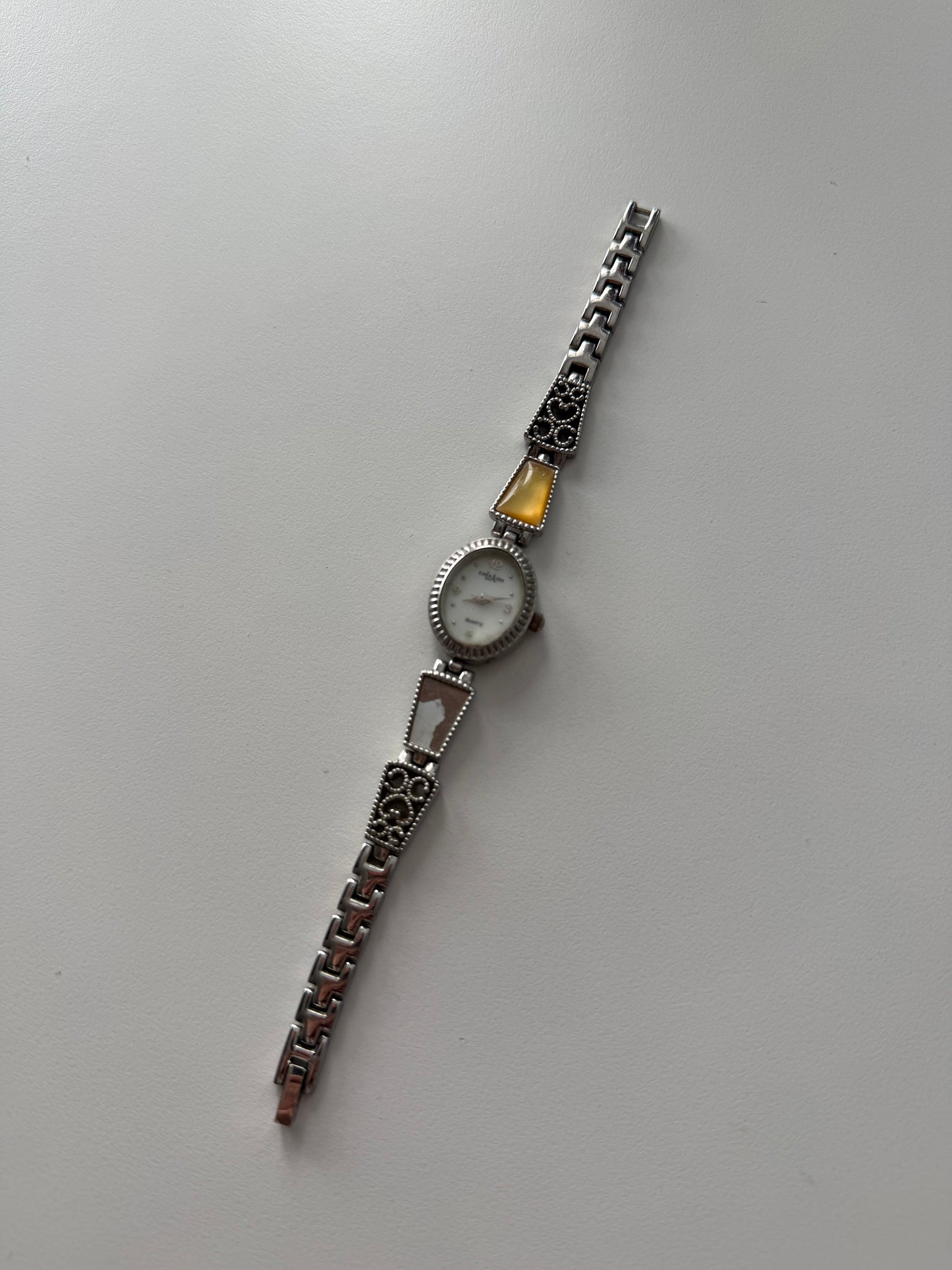 Yellow Gemstone Dainty Watch
