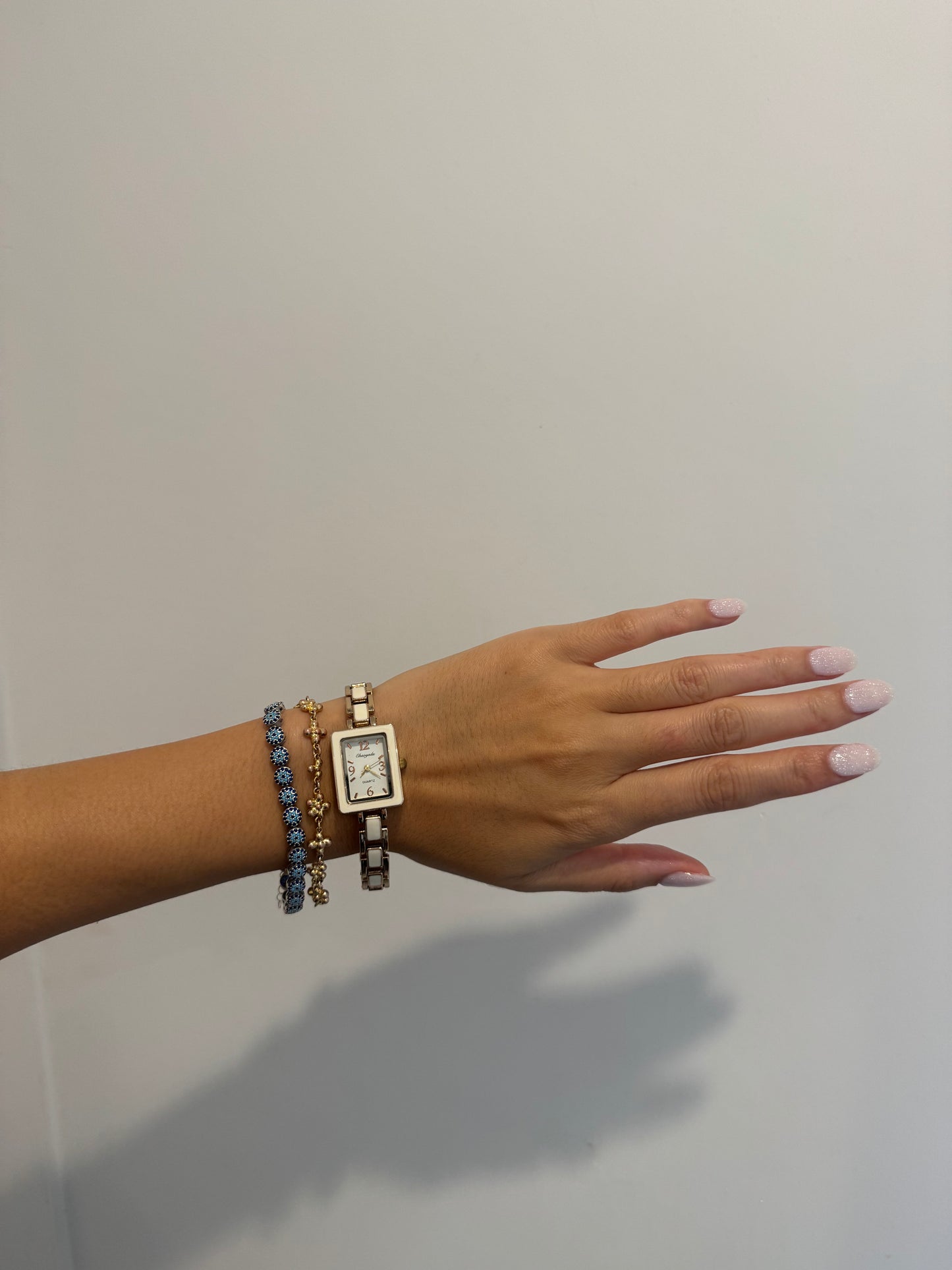 White and Gold Retro Watch
