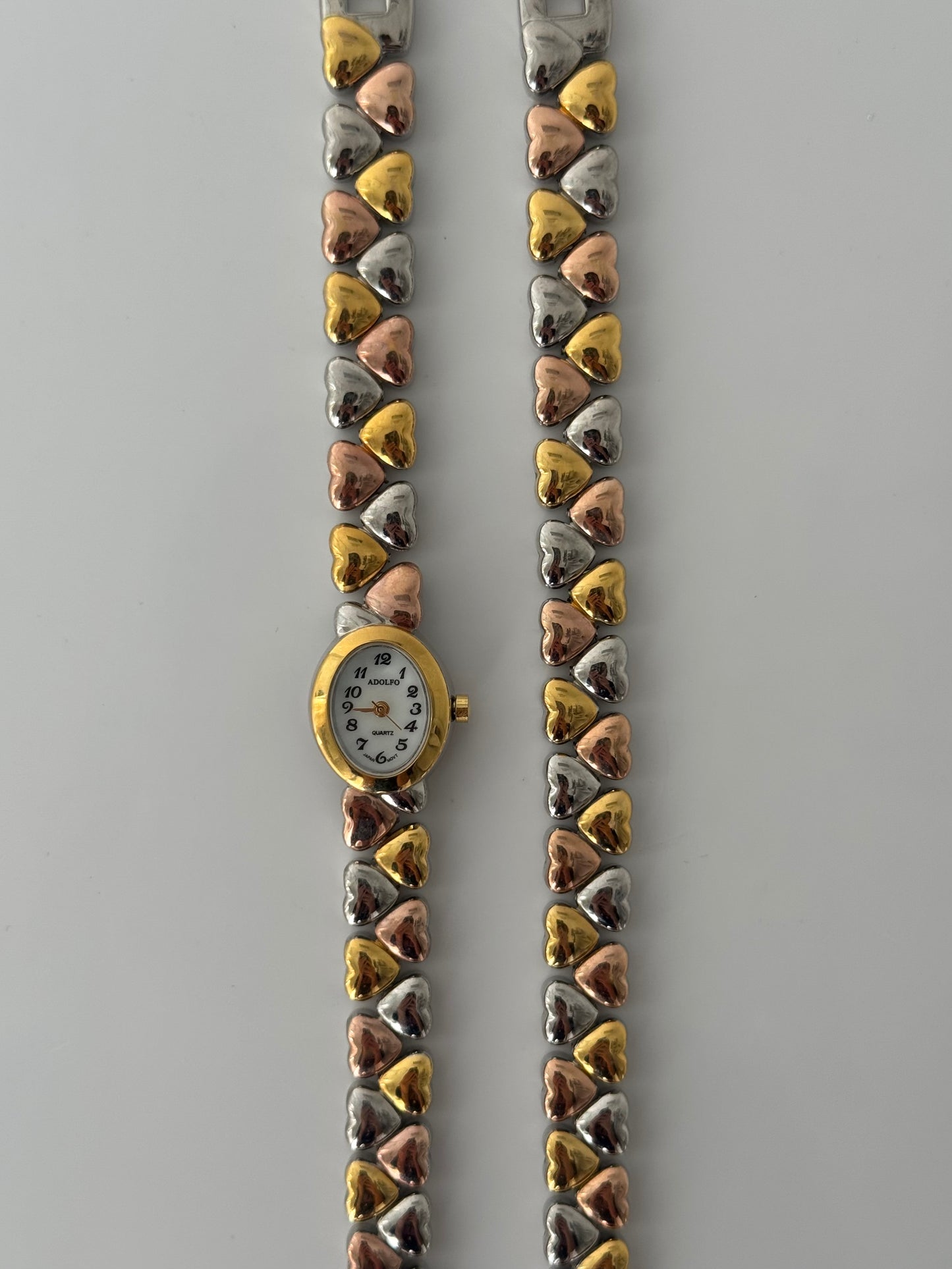 Tri-Toned Hearts Watch Set