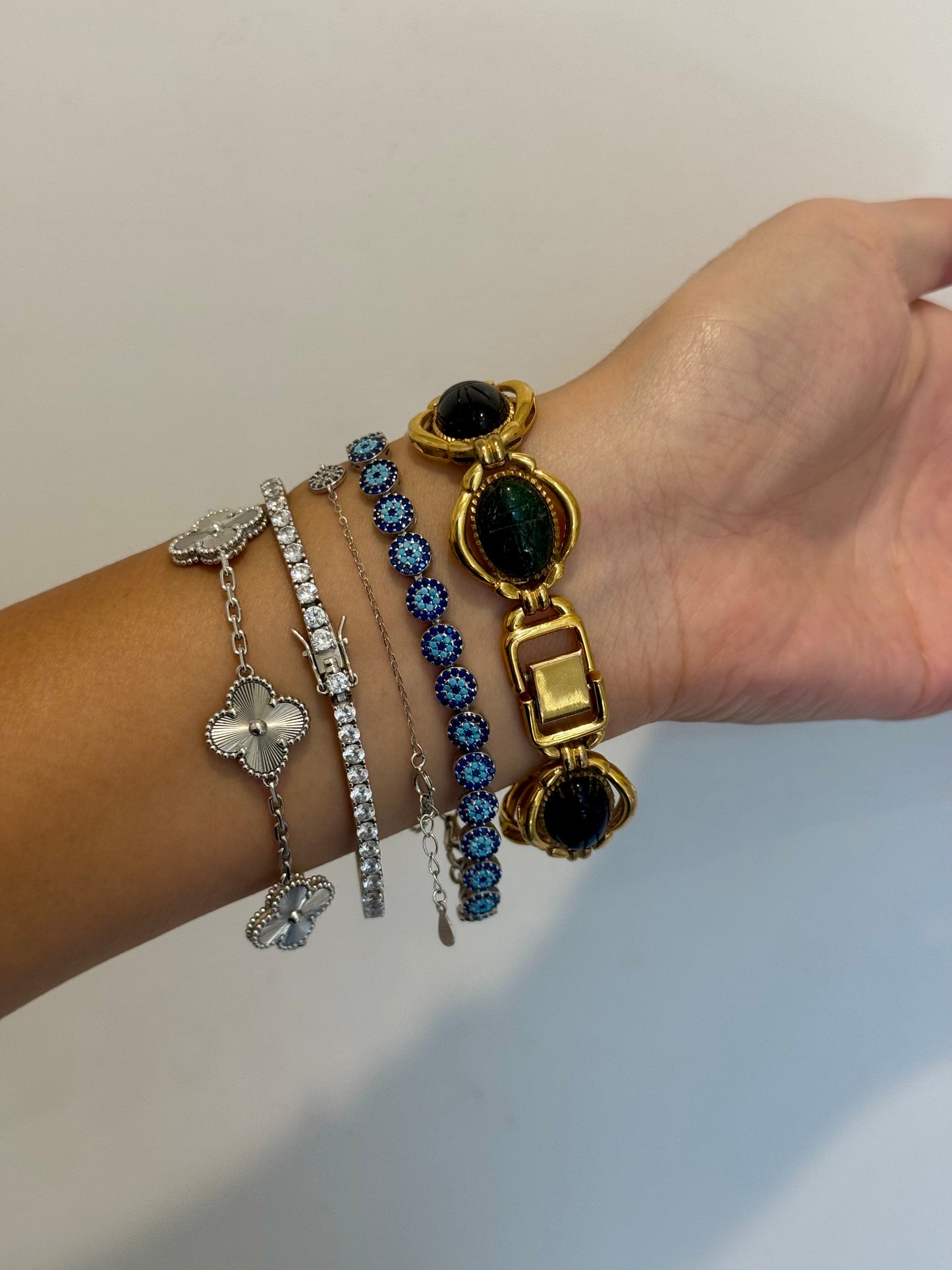 RARE Multi-Colored Scarab Gemstone Watch