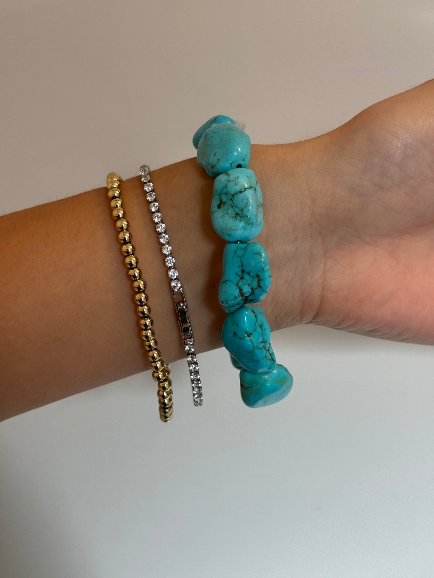 Cabochon Stones Expandable Watch