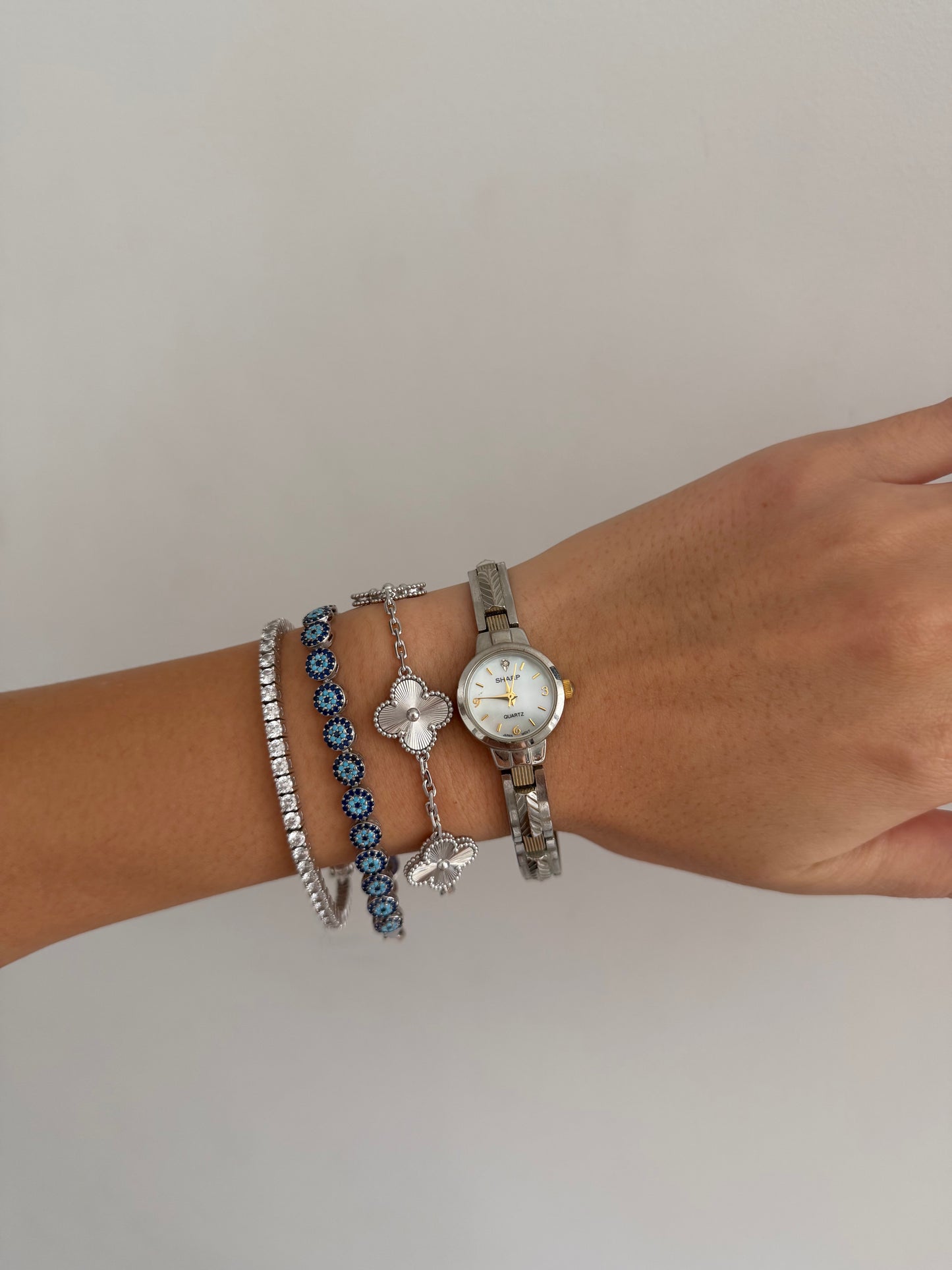 Sharp Dainty Silver Toned Watch