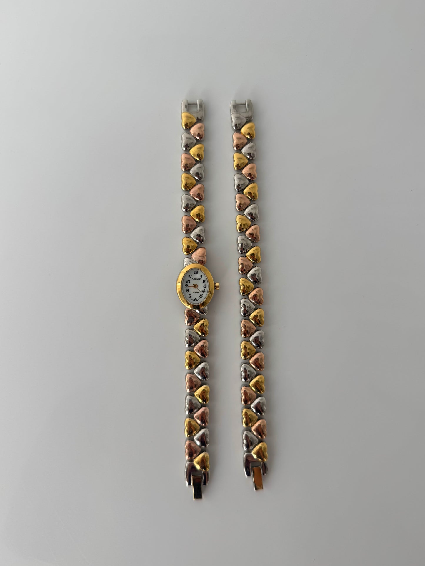 Tri-Toned Hearts Watch Set