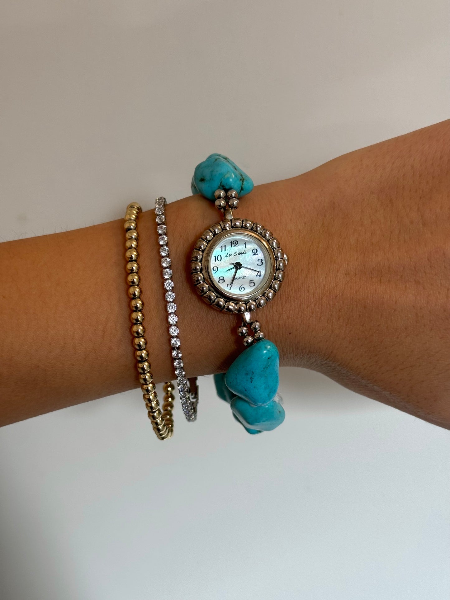 Cabochon Stones Expandable Watch