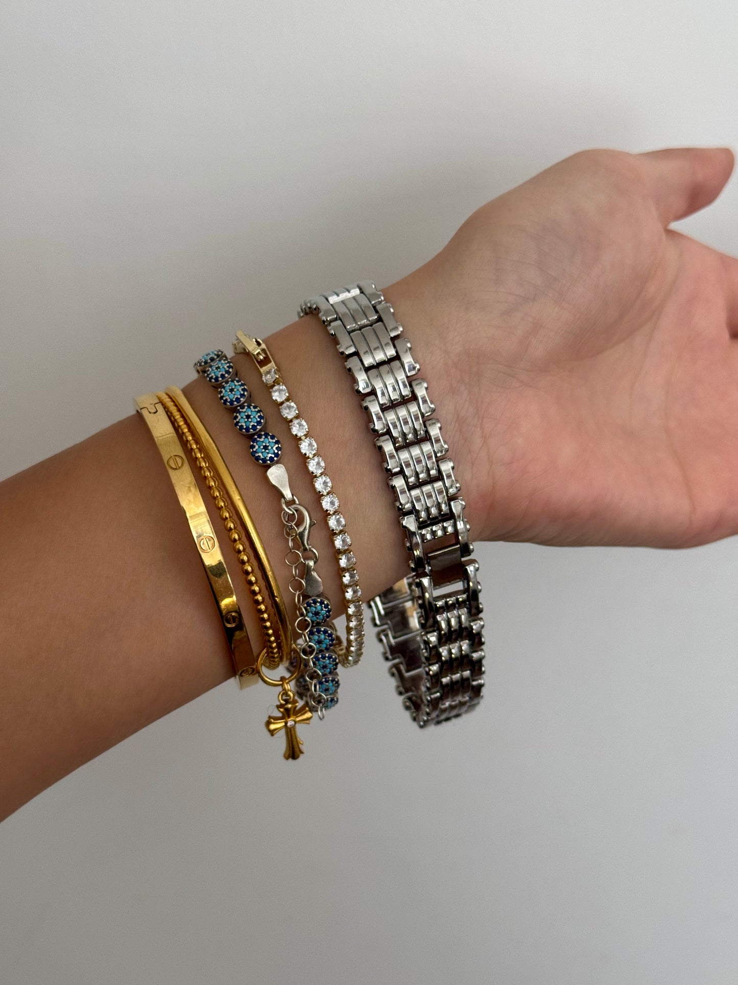 Intricate Silver Toned Serpenti Watch