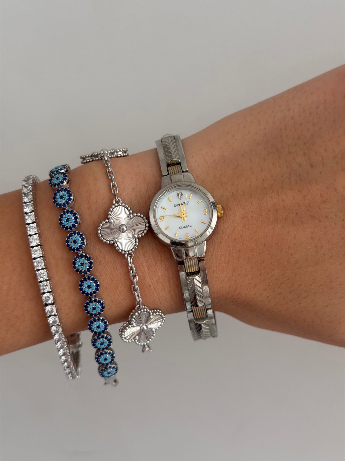 Sharp Dainty Silver Toned Watch