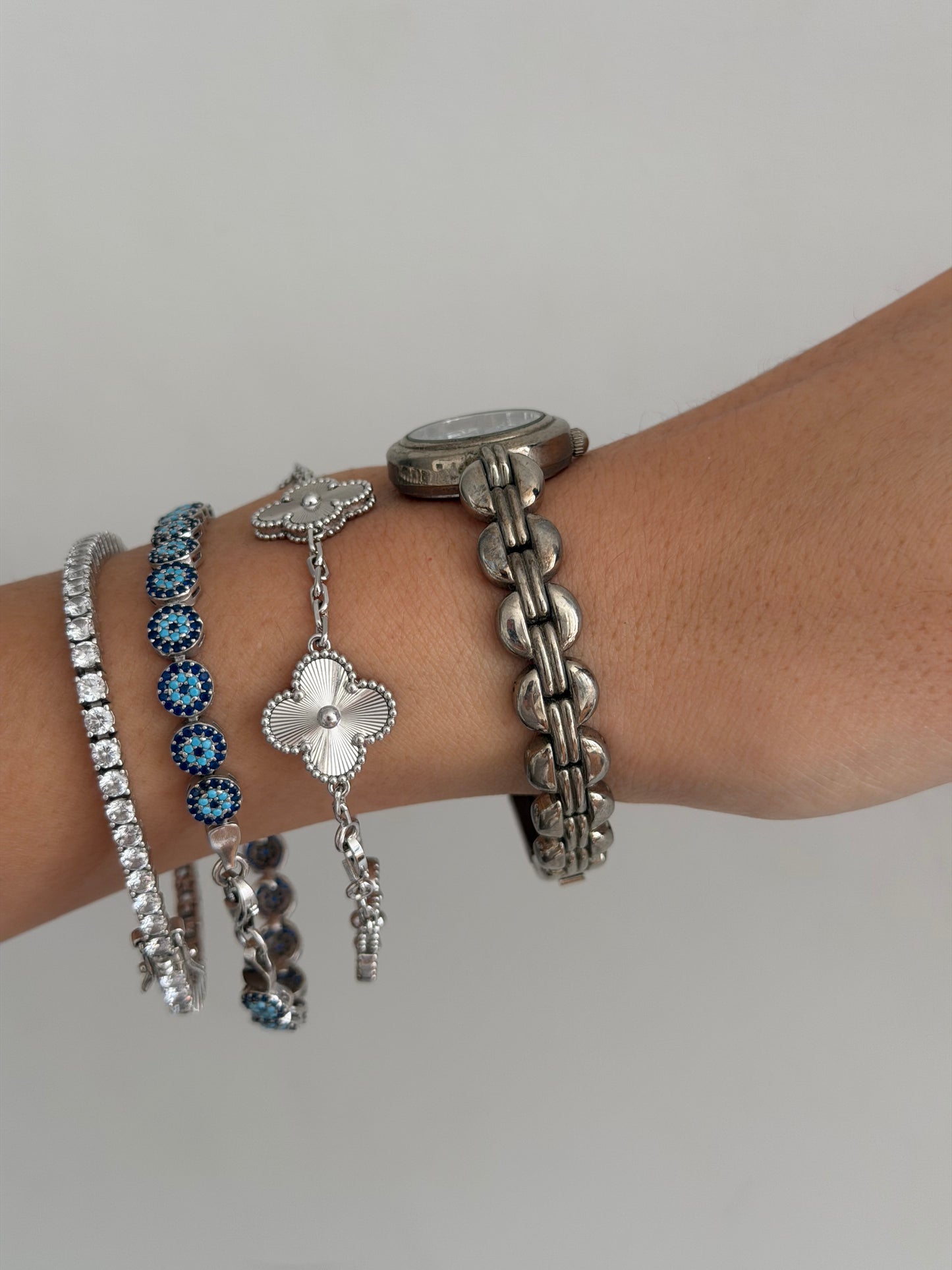 Dainty Baby Blue Dial Watch