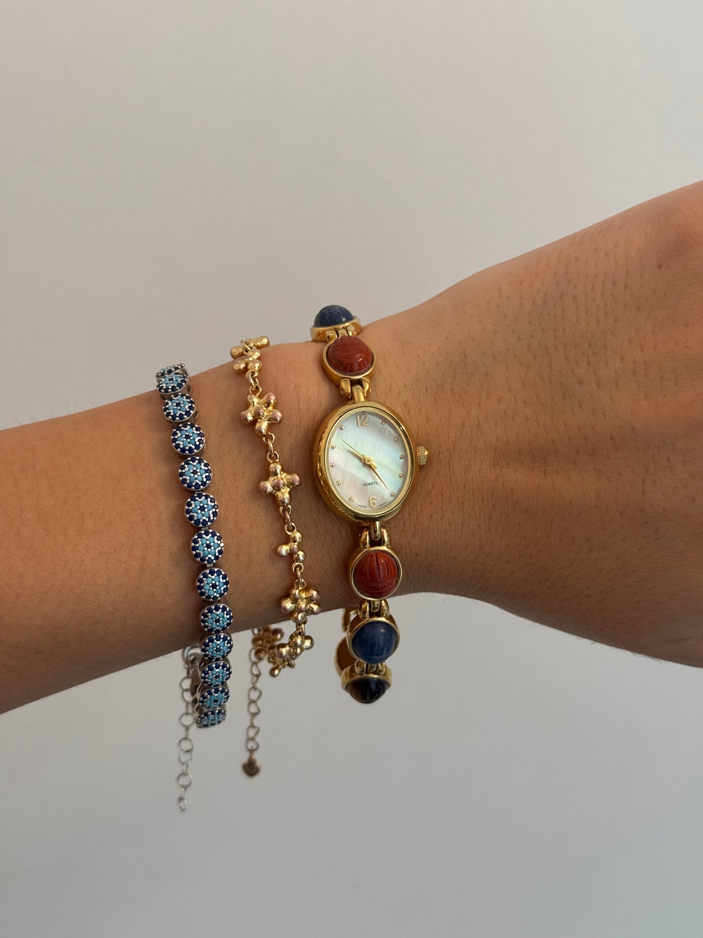 VERY RARE Multi-Colored Precious Gemstone Watch