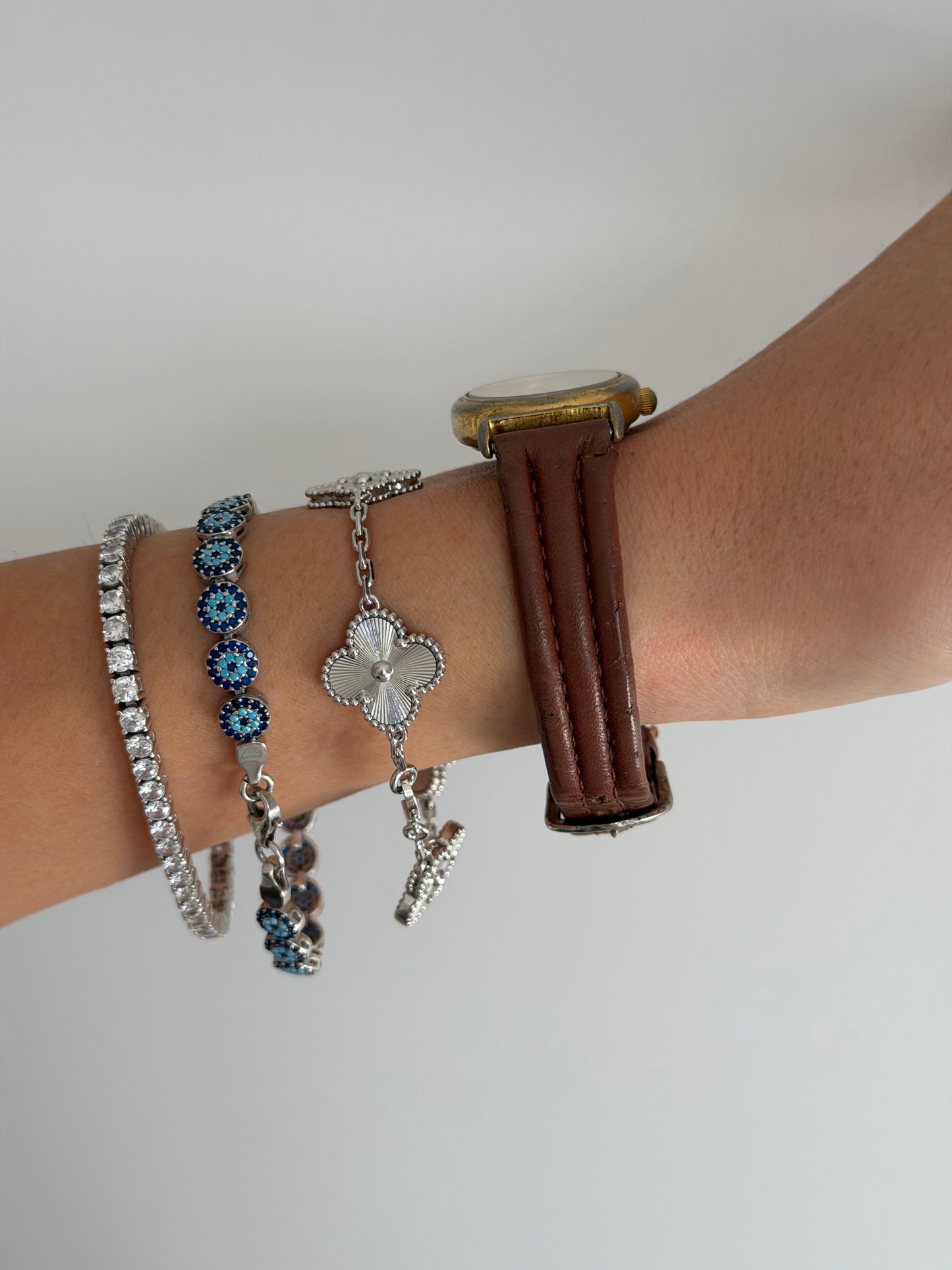 Light Brown Leather Strap Watch