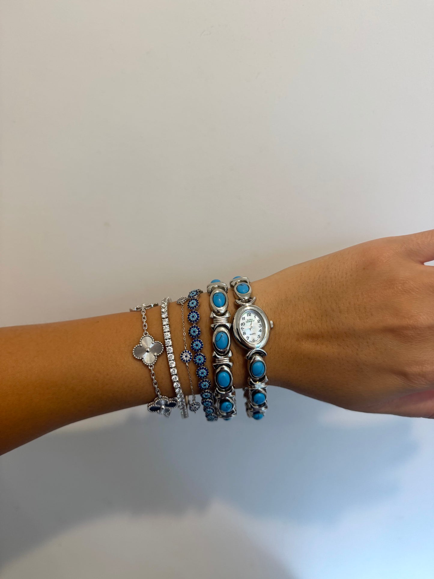 RARE Blue Stone/Cabochon Watch Set