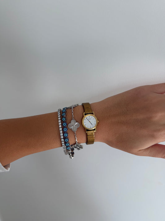 Dainty Seiko Gold Toned Expandable Watch