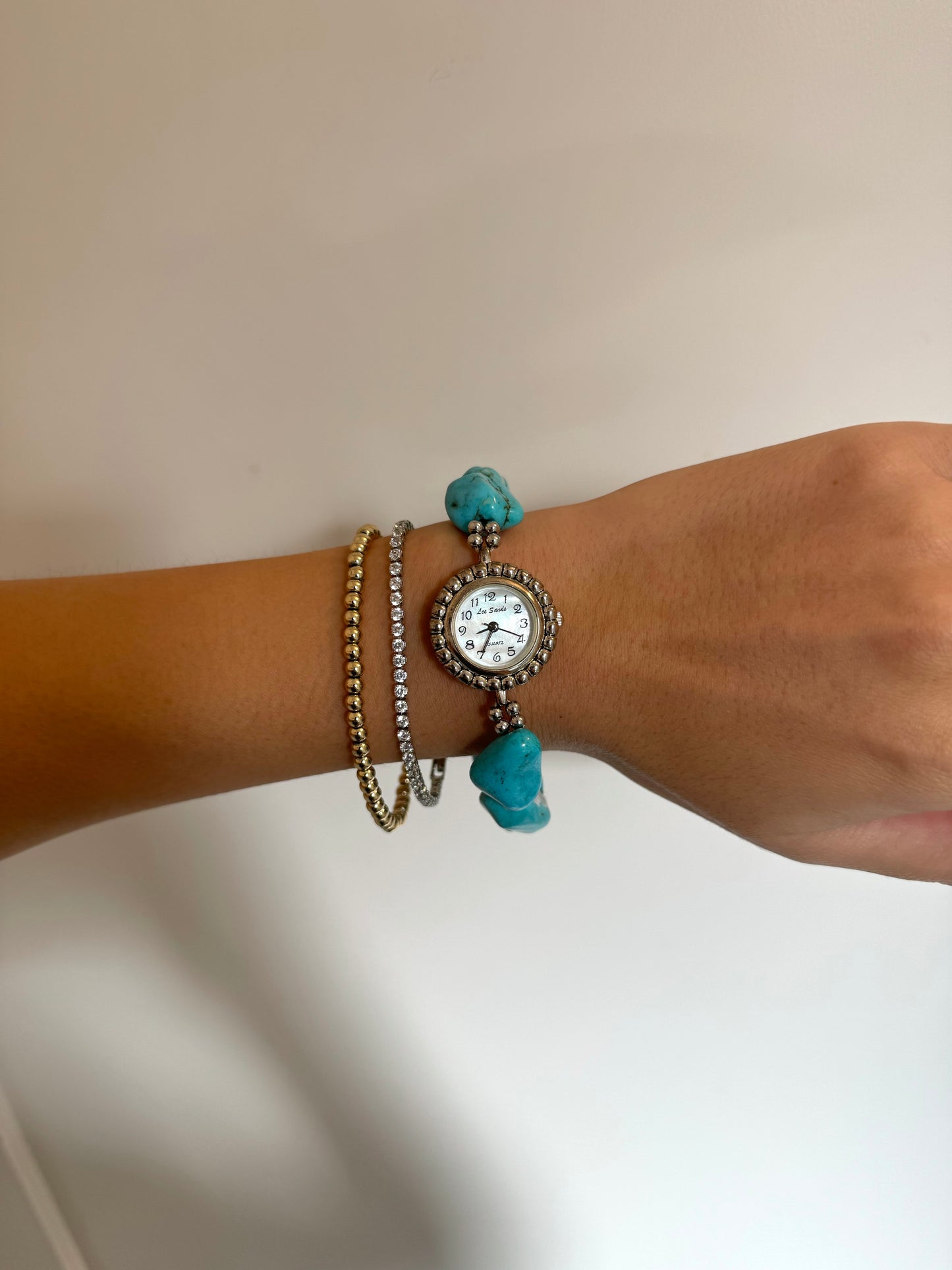 Cabochon Stones Expandable Watch