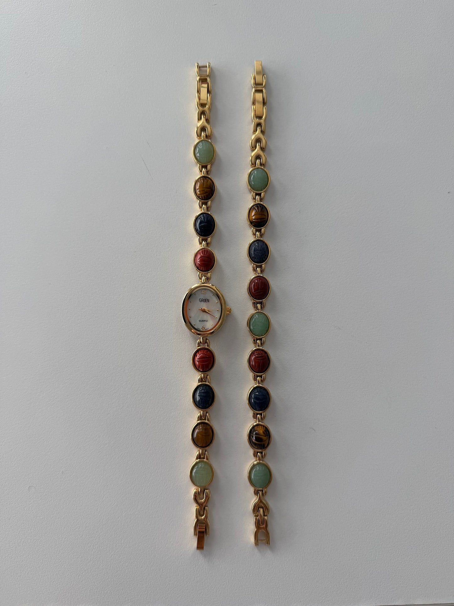 VERY RARE Gruen Scarab Watch and Bracelet Set