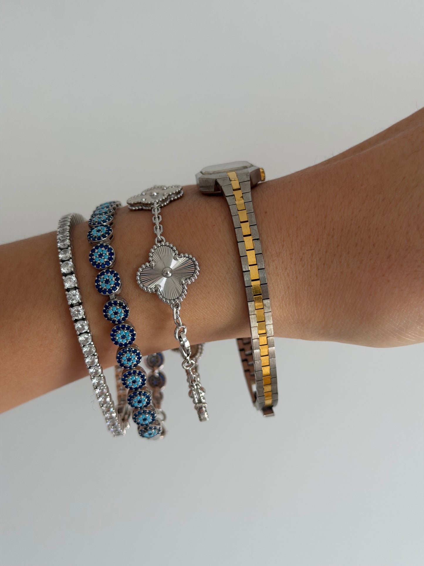 Dainty Square Dial Waltham Two Toned Watch