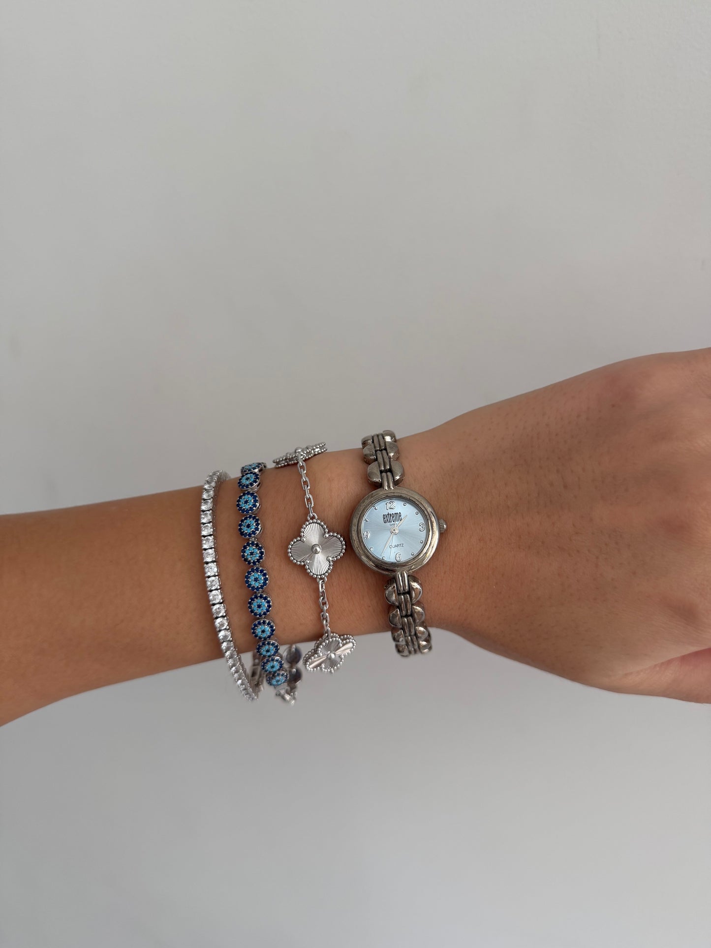 Dainty Baby Blue Dial Watch