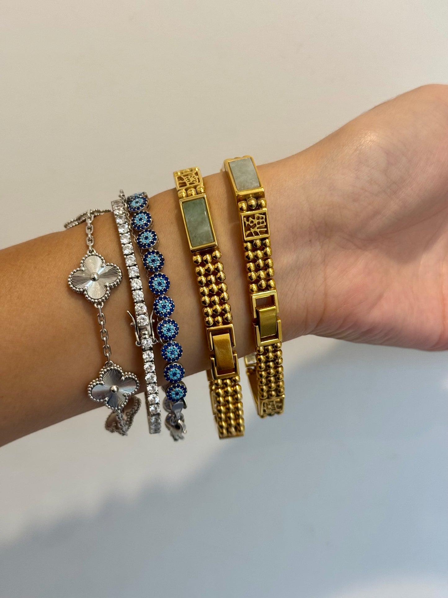 VERY RARE Jade Watch, Bracelet, and Earrings Set